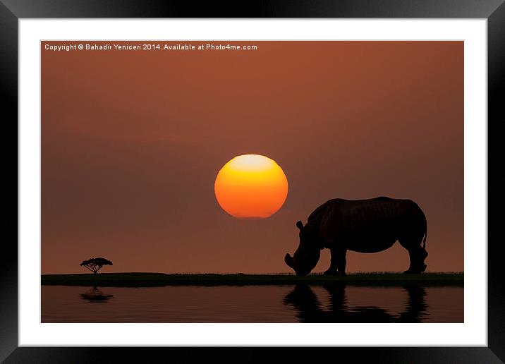  African Sunset Framed Mounted Print by Bahadir Yeniceri
