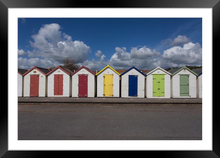 Colourful Beach Huts Framed Mounted Print by Bahadir Yeniceri