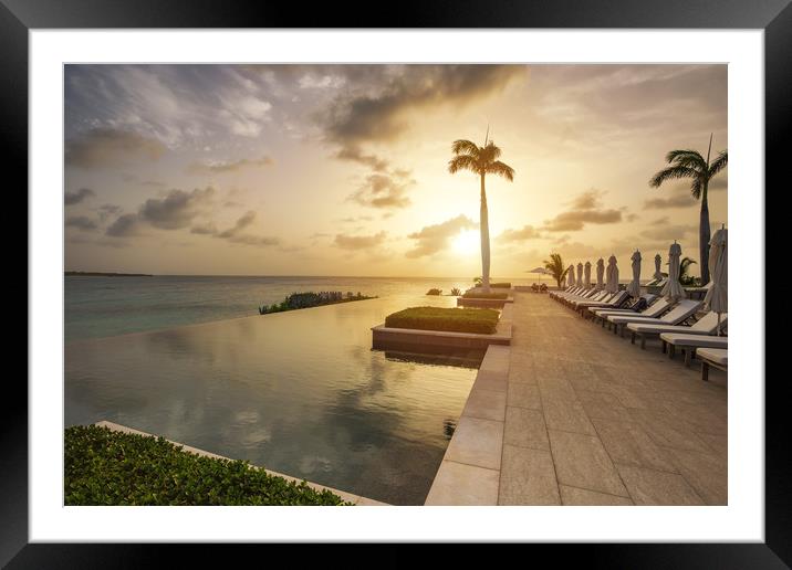 Tropical Sunset Framed Mounted Print by Bahadir Yeniceri