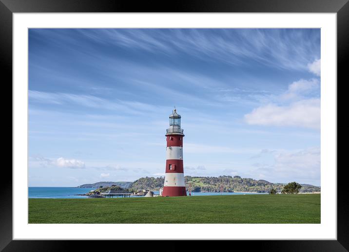 SMEATONS TOWER ON PLYMOUTH HOE Framed Mounted Print by Bahadir Yeniceri