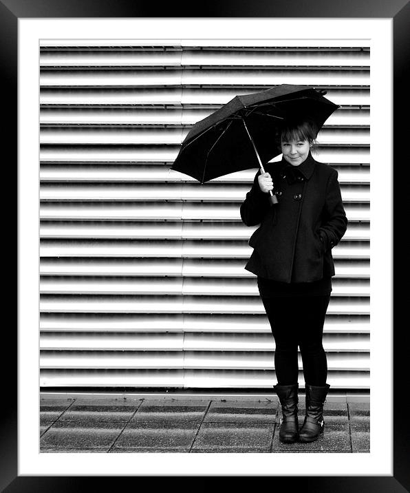 Waiting in the rain Framed Mounted Print by Kelvin Brownsword