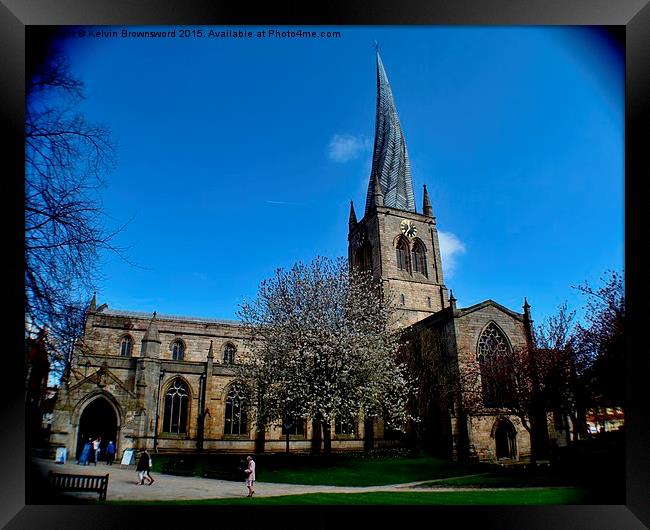  Crooked Spire, Chesterfield Framed Print by Kelvin Brownsword