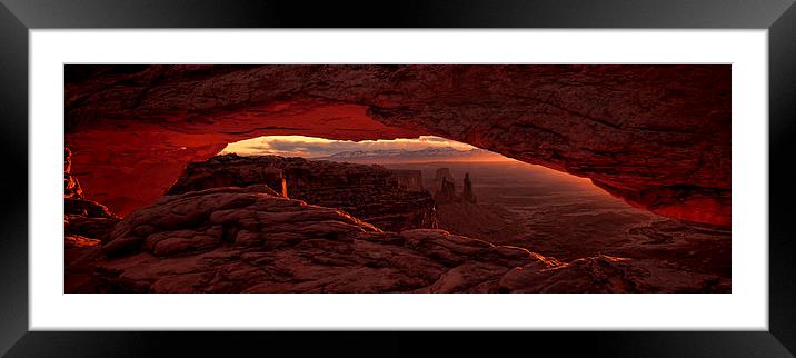 Mesa Arch Framed Mounted Print by Mark Hughes