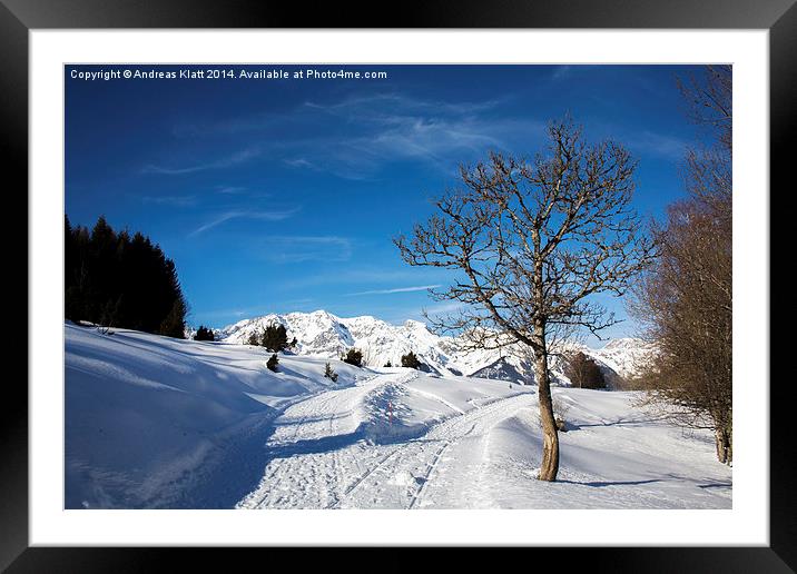 Winter walk 2 Framed Mounted Print by Andreas Klatt