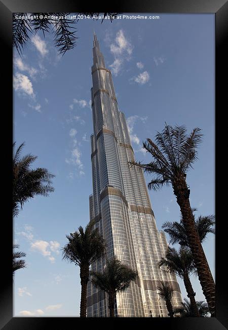 Burj Khalifa 4 Framed Print by Andreas Klatt