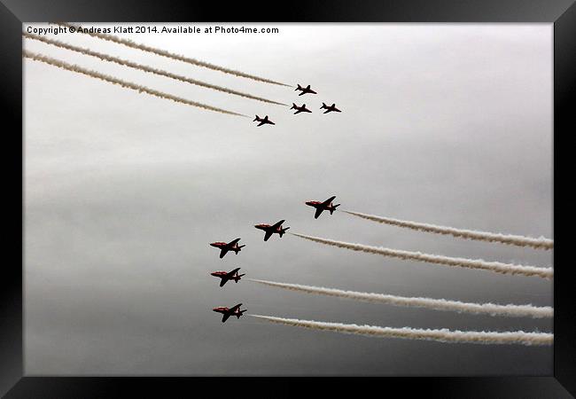 Red Arrows 5 Framed Print by Andreas Klatt