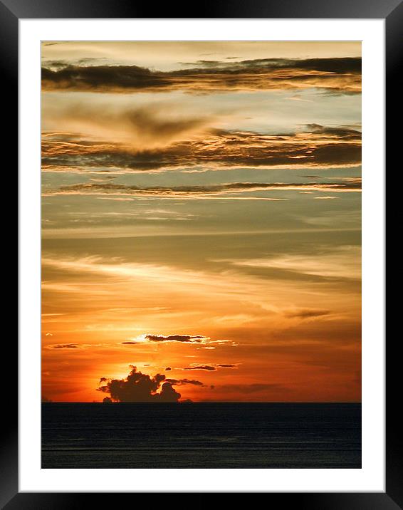 Caribbean sunset Framed Mounted Print by Andreas Klatt