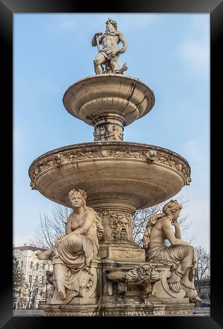 Fountain Framed Print by Colin Porteous