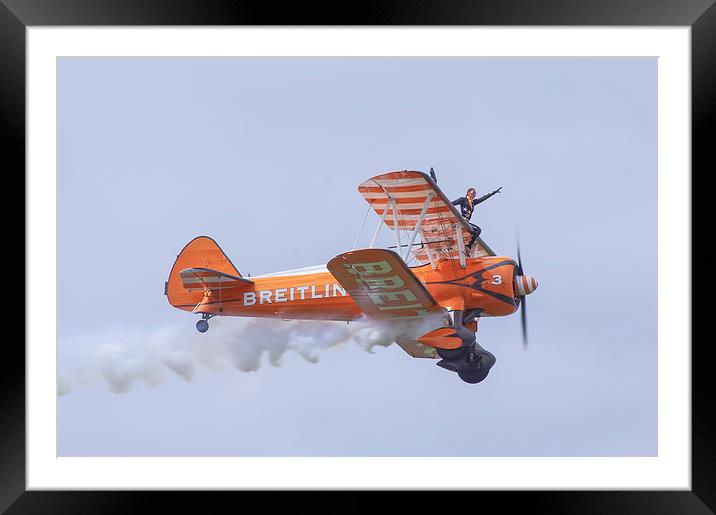 Wing walker Framed Mounted Print by Colin Porteous