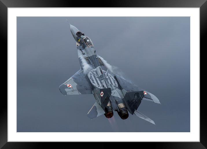  Polish Mig-29 Pull Up Framed Mounted Print by James Innes
