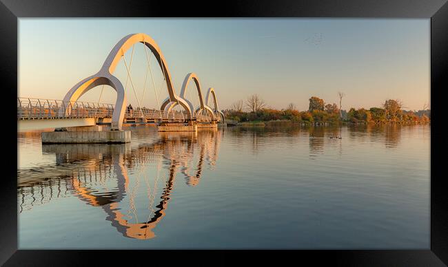 Solvesborg Pedestrian Bridge Panorama Framed Print by Antony McAulay