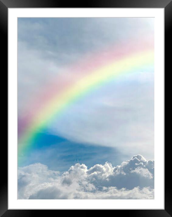 Heavenly rainbow in the Sky Framed Mounted Print by Antony McAulay