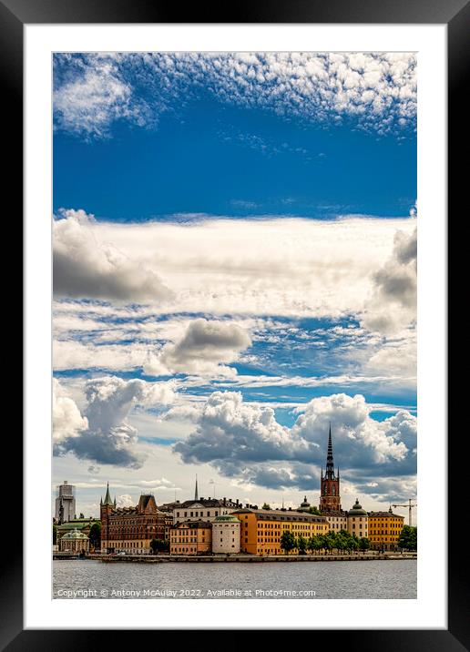 Stockholm Gamla Stan Townscape Framed Mounted Print by Antony McAulay
