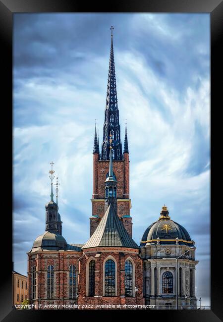 Stockholm Ridderholmen Church Framed Print by Antony McAulay
