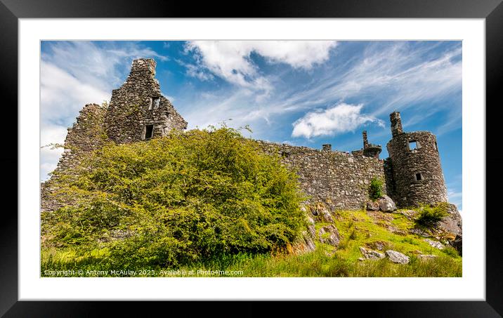 Kilchurn Castle Wide Angle View Framed Mounted Print by Antony McAulay