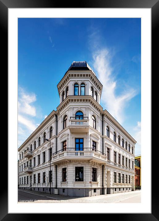Helsingborg Grand Building Corner Framed Mounted Print by Antony McAulay