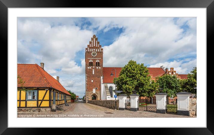 Ahus Saint Marys Church Panorama Framed Mounted Print by Antony McAulay