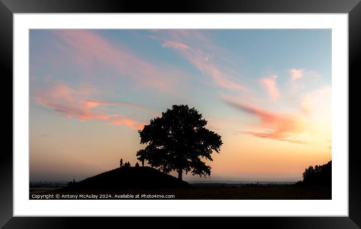 Ronneberga Backar at Sunset Framed Mounted Print by Antony McAulay