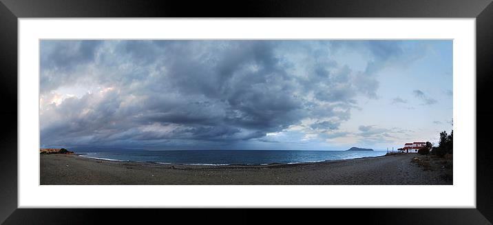 Gerani storm panorama Framed Mounted Print by Antony McAulay