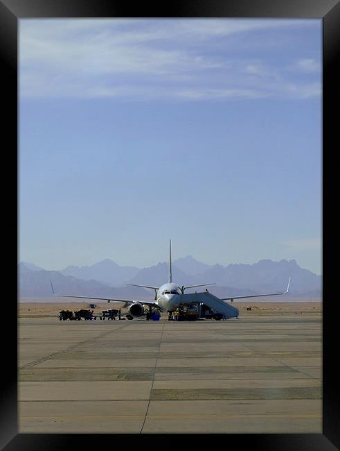 aeroplane at airport 01 Framed Print by Antony McAulay