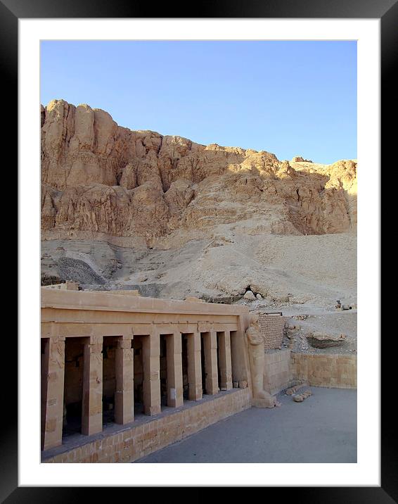 Hatshepsut temple 07 Framed Mounted Print by Antony McAulay