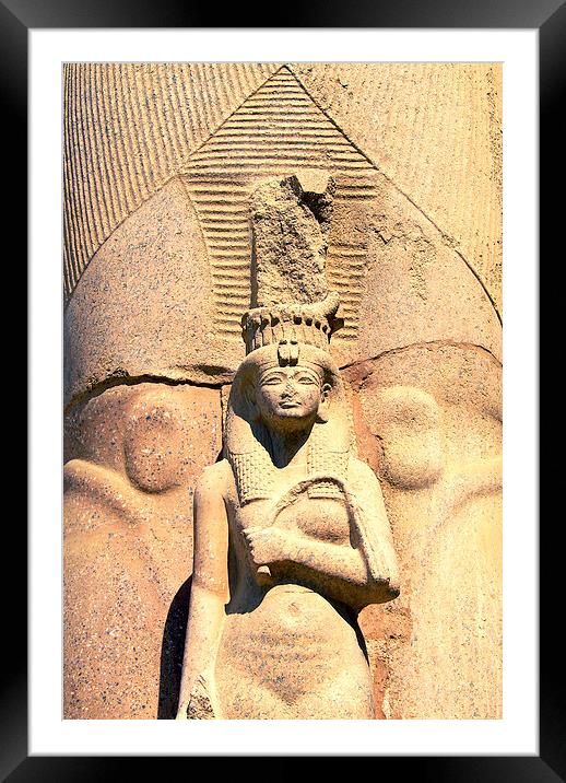 karnak temple statue 02 Framed Mounted Print by Antony McAulay