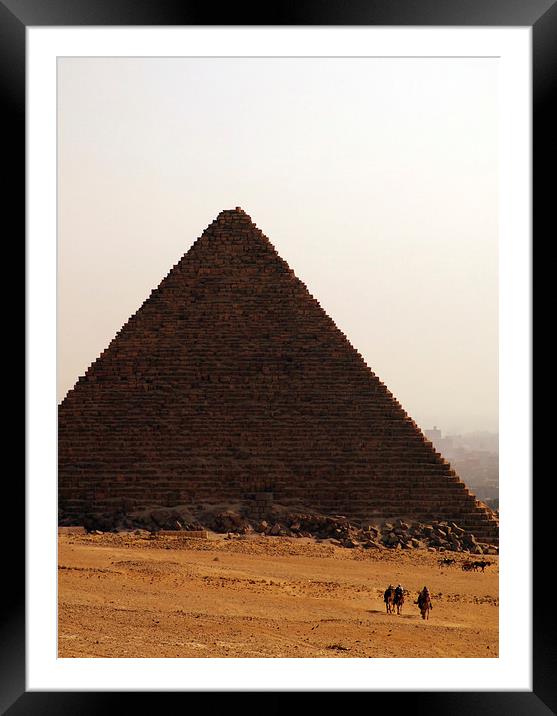 pyramids of giza 10 Framed Mounted Print by Antony McAulay