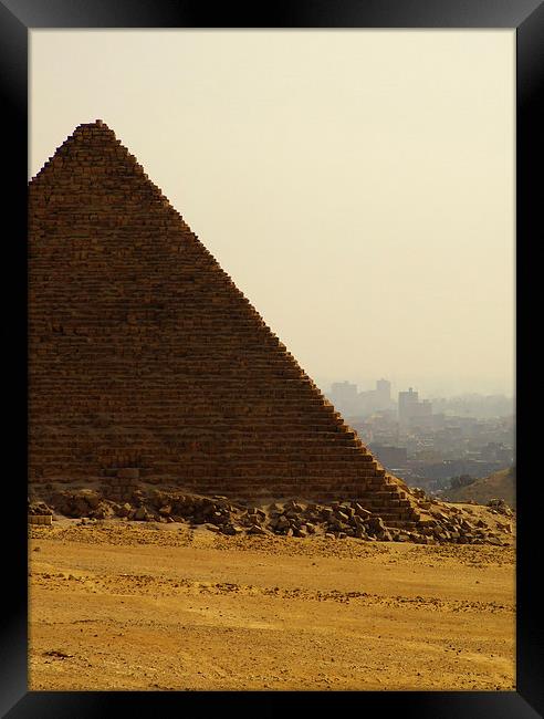 pyramids of giza 13 Framed Print by Antony McAulay
