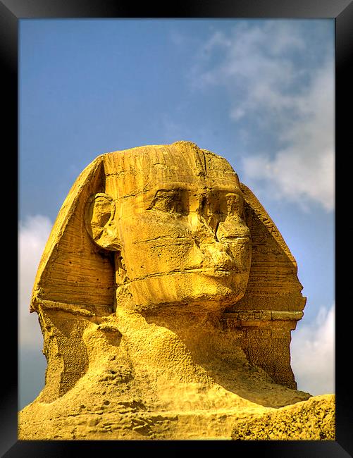 Sphinx head HDR Framed Print by Antony McAulay