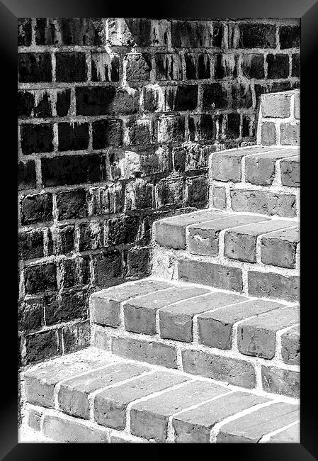 Bright Steps Dark Wall Framed Print by Antony McAulay