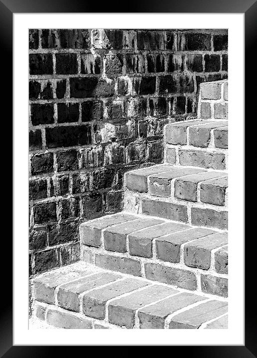 Bright Steps Dark Wall Framed Mounted Print by Antony McAulay