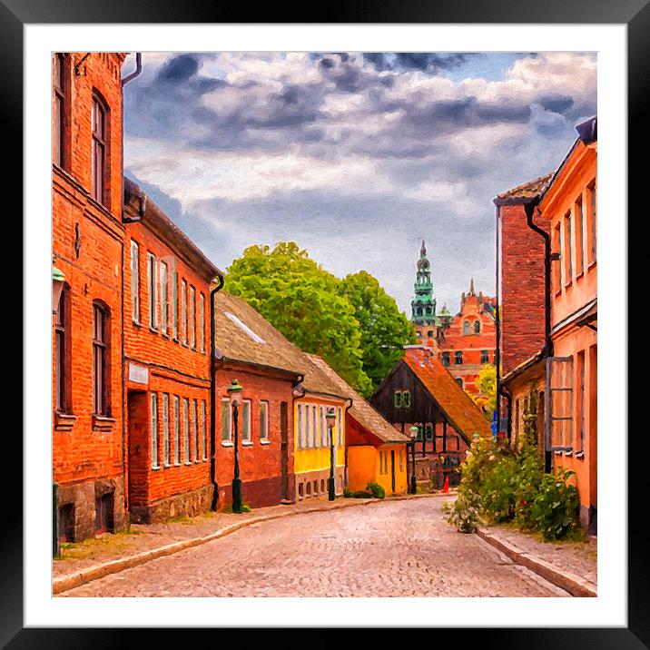 Roads of lund Digital Painting Framed Mounted Print by Antony McAulay