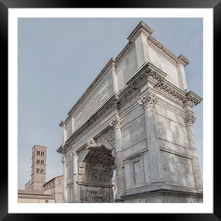 Rome Arch of Titus Square Composition Framed Mounted Print by Antony McAulay