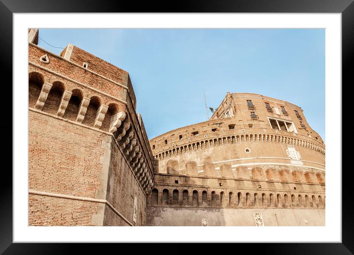 Rome Castel Sant Angelo close up Framed Mounted Print by Antony McAulay