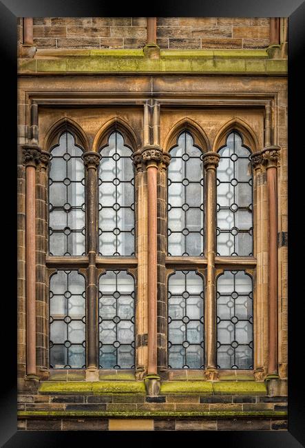 Glasgow Unversity Window Framed Print by Antony McAulay
