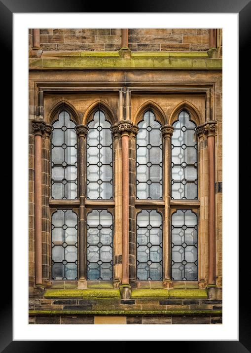 Glasgow Unversity Window Framed Mounted Print by Antony McAulay