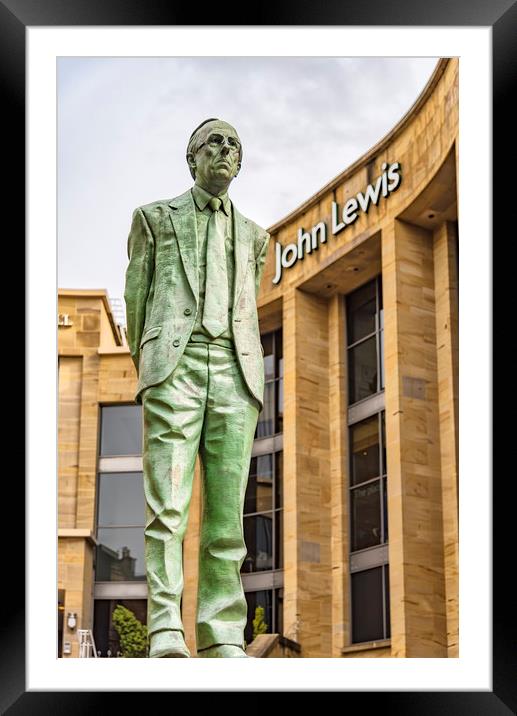 Glasgow Donald Dewar Statue Framed Mounted Print by Antony McAulay