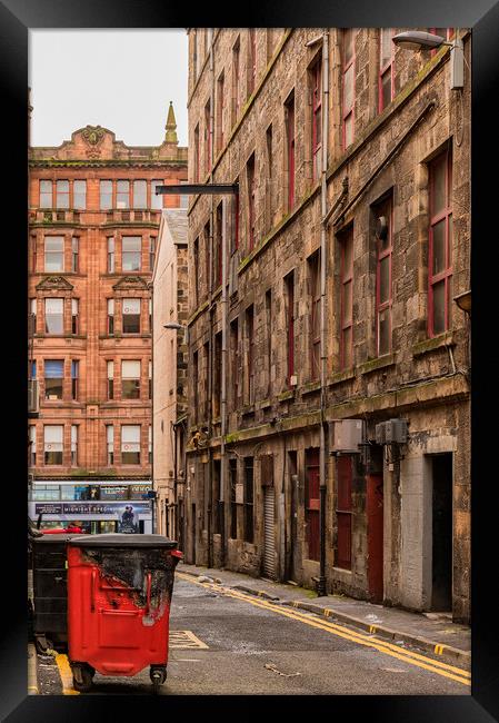 Glasgow Backstreet Framed Print by Antony McAulay