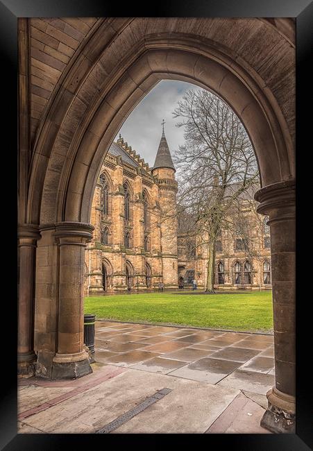 Glasgow University ThroughThe Archway Framed Print by Antony McAulay