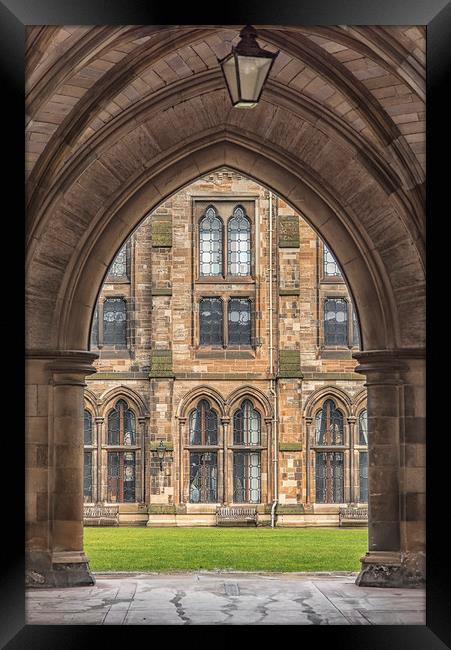 Glasgow University Through the Arch Framed Print by Antony McAulay