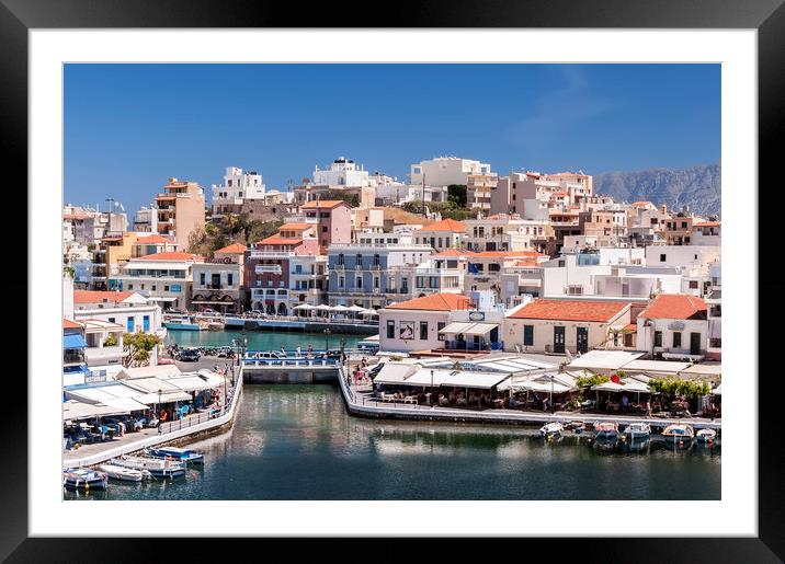 Agios Nikolaos Lagoon Entrance Framed Mounted Print by Antony McAulay