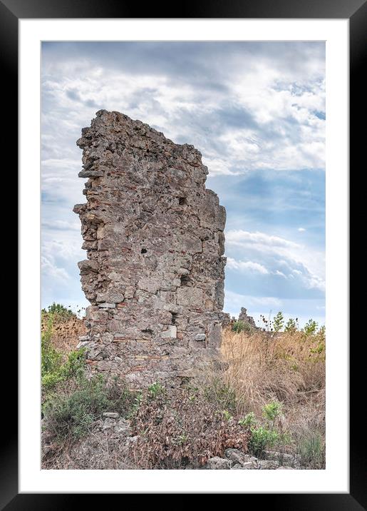 Ancient Shop Ruins in Side Framed Mounted Print by Antony McAulay