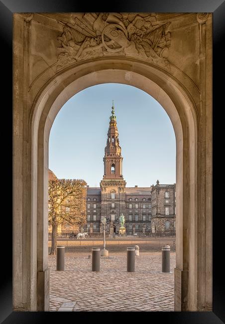 Copenhagen Christianborg Palace Archway Framed Print by Antony McAulay