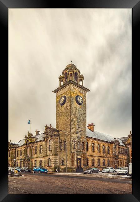 Clydebank Town Hall Corner Framed Print by Antony McAulay