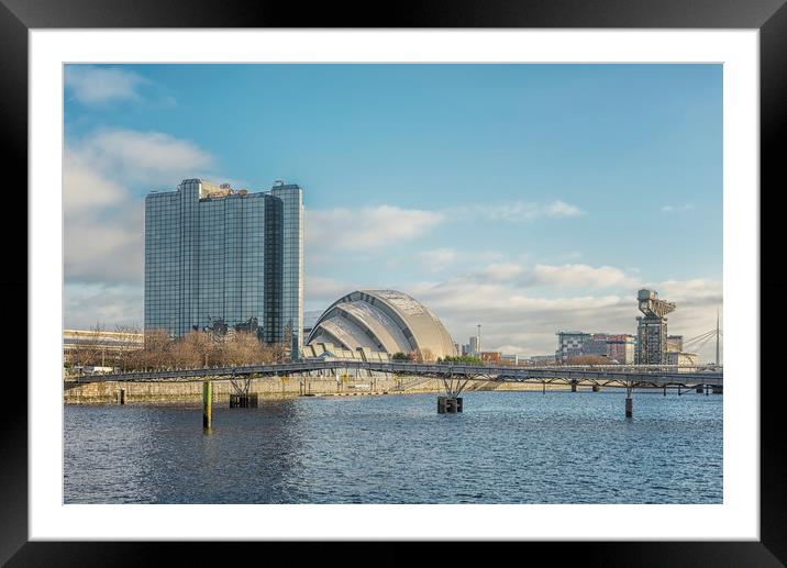 Glasgow Clydeside Cityscape Framed Mounted Print by Antony McAulay