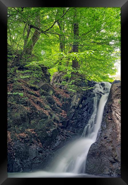 Forsakar Waterfall in Skane Framed Print by Antony McAulay