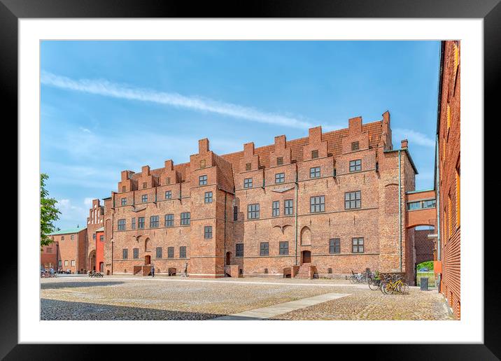 Malmohus Castle Courtyard Framed Mounted Print by Antony McAulay