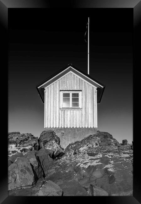 Torekov Beach Hut Facade Framed Print by Antony McAulay