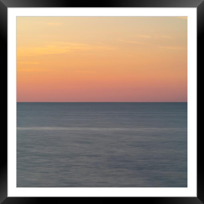 Sun Sea Sunset Horizon Framed Mounted Print by Antony McAulay