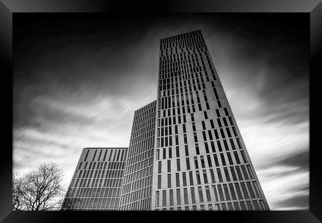 Malmo Live Building Blocks Looking Upwards Framed Print by Antony McAulay